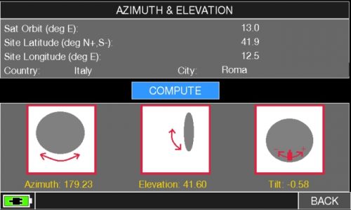 ROVER HD TAB 900 Series SAT AZ EL COMPUTE