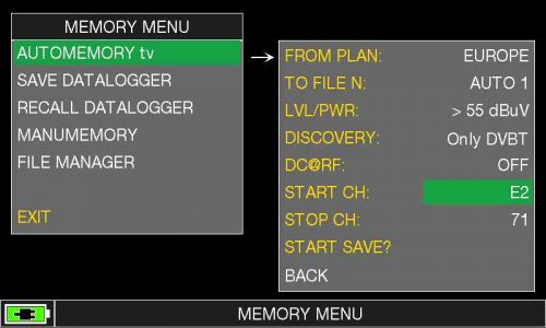 ROVER HD Series AUTOMEMORY TV START