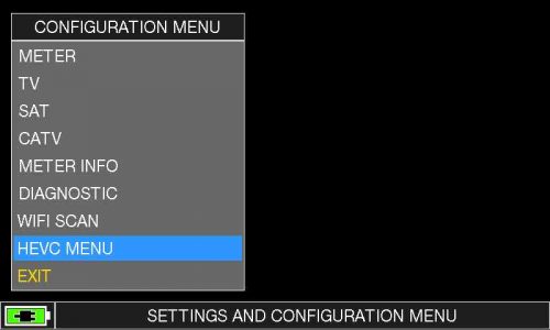 ROVER HDTAB 900 Plus - MENU HEVC MENU