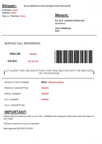 ROVER and PRIME DIGITAL shipment label example 05-14