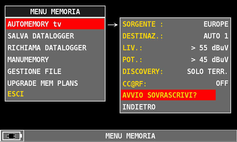 ROVER_HD_Series_AUTOMEMORY_tv_AVVIO_SOVRASCRIVI