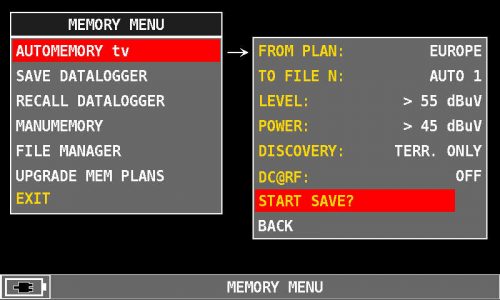 ROVER HD Series AUTOMEMORY TV START SAVE