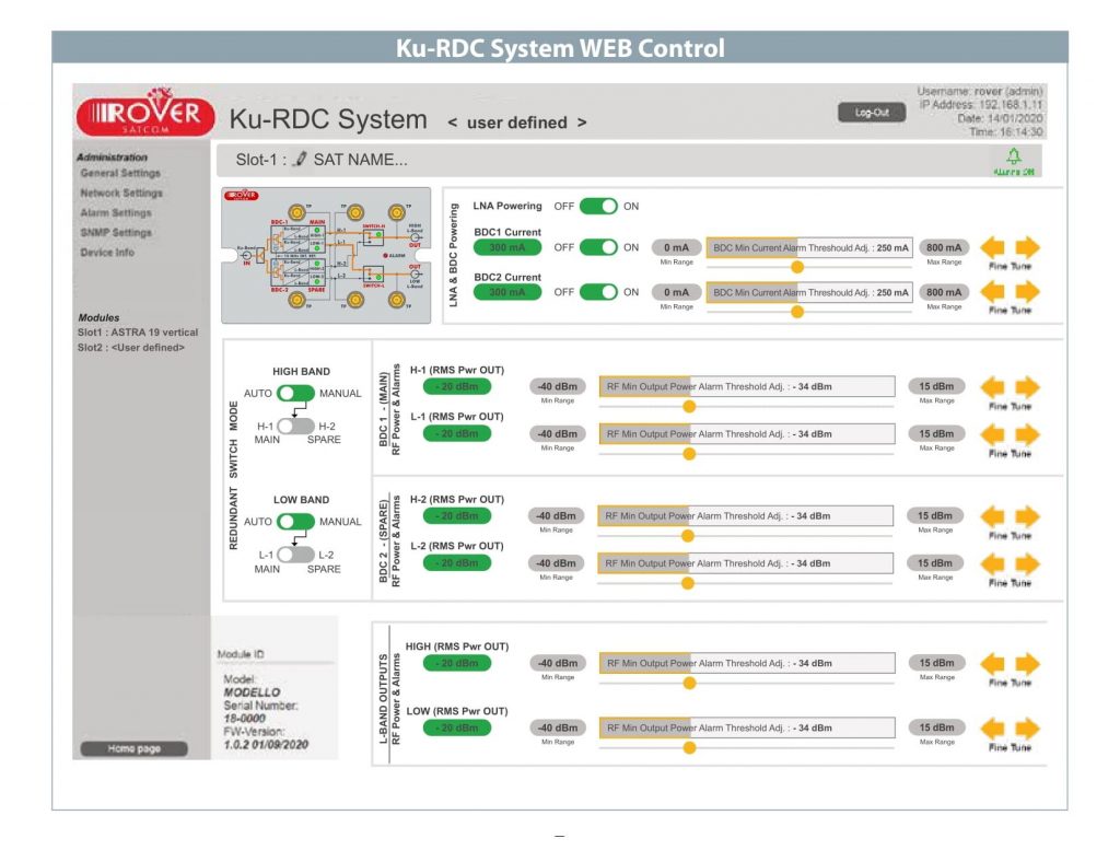 ROVER SATCOM - Ku RDC System - Web Control - v5_1