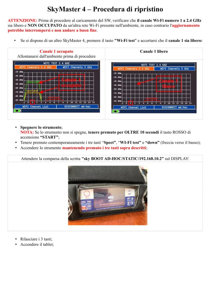 SkyMaster 4 - Procedura di ripristino - Ver 1 Pag 1