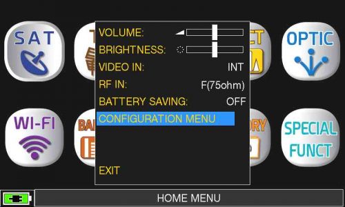 ROVER HD Series - CONFIGURATION MENU selection EN