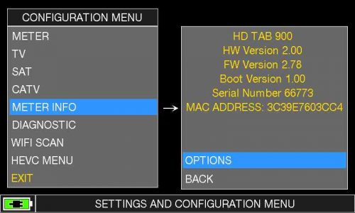 ROVER HD Series - METER INFO OPTIONS selection EN