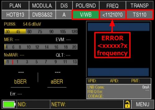 ROVER HD Series - WB measures - Transpoder unavailable
