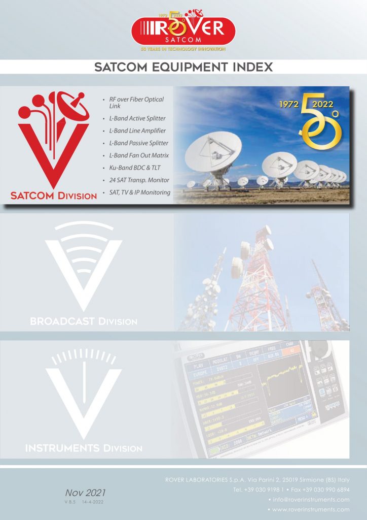 ROVER SATCOM - Equipment Index V8_5-01