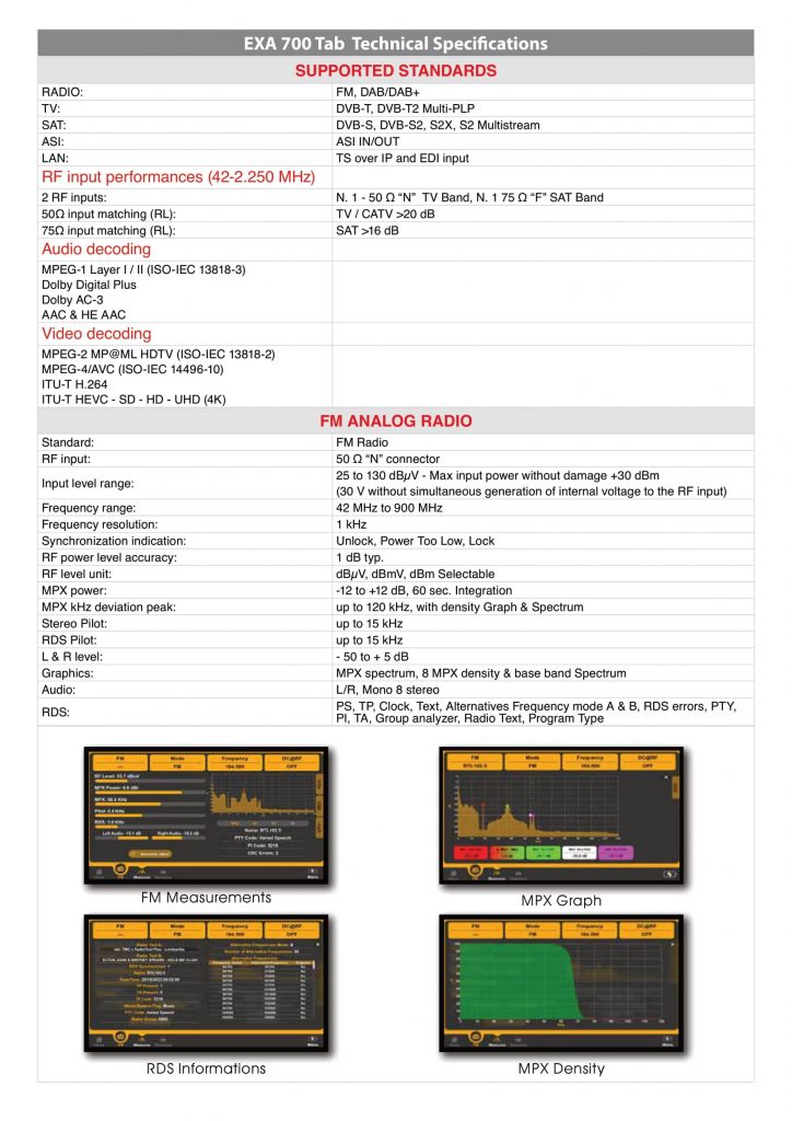 ROVER EXA 700 Tab - Technical Specification pag 3 - en v4