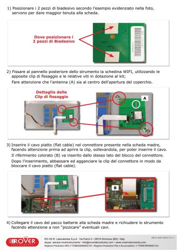 ROVER Instruments - Procedura di inserimento opzioni WiFi e HEVC-2