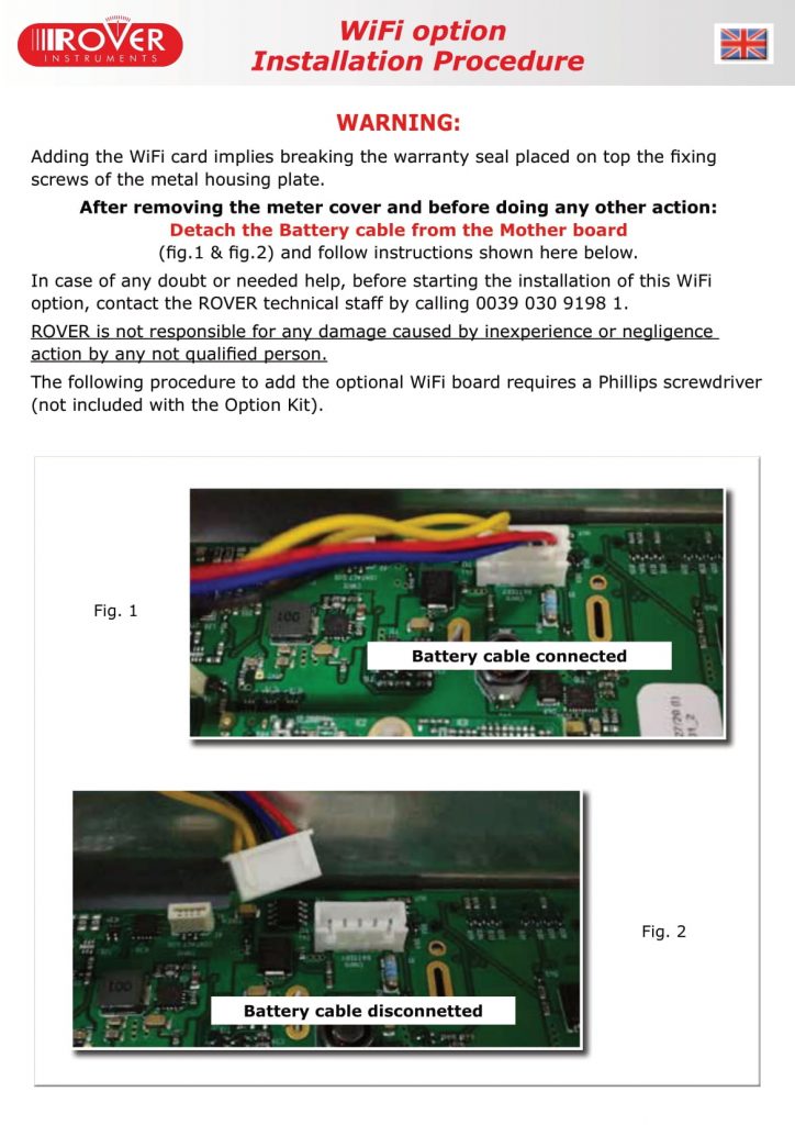 WiFi and HEVC option installation procedure