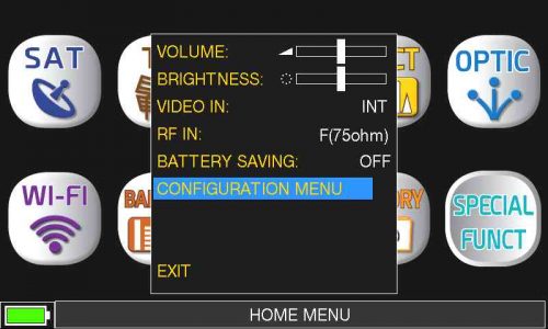 ROVER HD Series - CONFIGURATION MENU